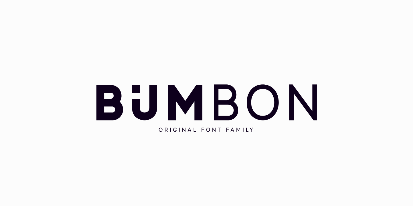 Пример шрифта Bumbon